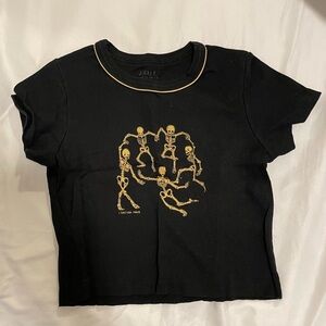Brandy Melville Skeleton Crop Top